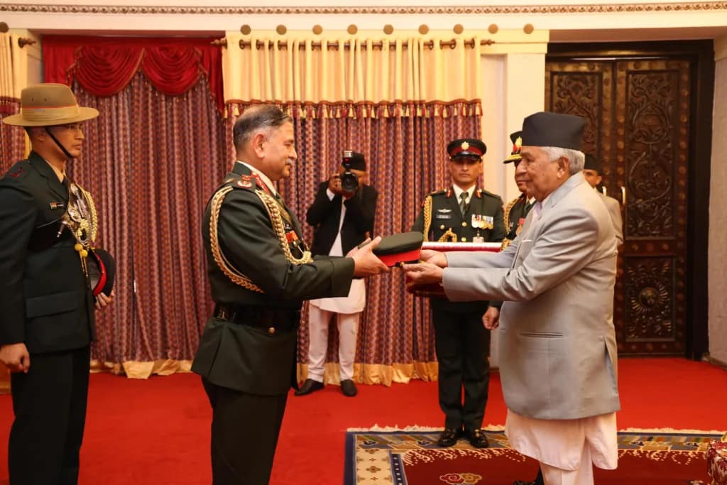 General Upendra Dwivedi Nepal Visit: नेपाली सेना के ऑनरेरी जनरल बने भारतीय सेना प्रमुख, राष्ट्रपति रामचंद्र पाउडेल ने किया सम्मानित 2 General Upendra Dwivedi Honoured as Honourary General of Nepali Army, Strengthening India-Nepal Military Ties