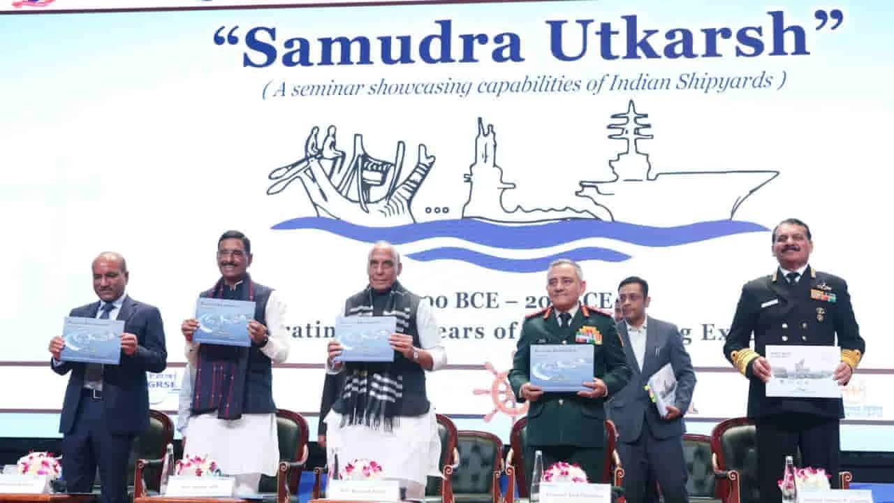 Samudra Utkarsh: रक्षा मंत्री बोले- भारत बन रहा ग्लोबल शिपबिल्डिंग हब, स्वदेशी क्षमता से दुनिया भी हुई प्रभावित 1 Samudra Utkarsh