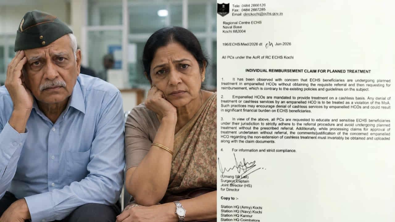 ECHS का बड़ा आदेश: बिना रेफरल इलाज कराया तो नहीं मिलेगा रीइंबर्समेंट, पूर्व सैनिकों के लिए नई चेतावनी 1 ECHS Reimbursement Rules