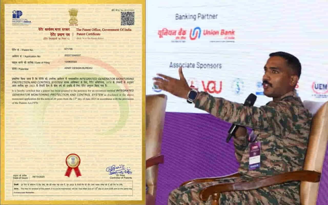 Indian Army Vidyut Rakshak: भारतीय सेना को ‘विद्युत रक्षक’ को मिला पेटेंट, भारतीय सेना के मेजर राजप्रसाद ने किया है डेवलप 1 Indian Army Vidyut Rakshak: Army Secures Patent for Indigenous Generator Monitoring and Control System