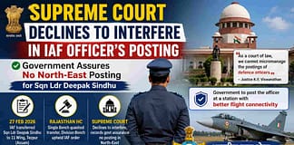 वायुसेना अधिकारी की पोस्टिंग विवाद पर सुप्रीम कोर्ट का बड़ा रुख, क्या इकलौती संतान होने पर बदल सकती है सेना में पोस्टिंग? IAF Officer Transfer Case- Supreme Court