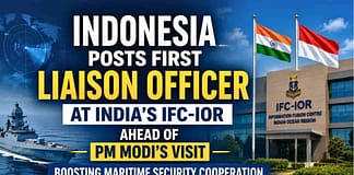 PM मोदी की जकार्ता यात्रा से पहले भारतीय नौसेना के IFC-IOR में पहुंचा पहला इंडोनेशियाई अधिकारी IFC-IOR Indonesia Liaison Officer