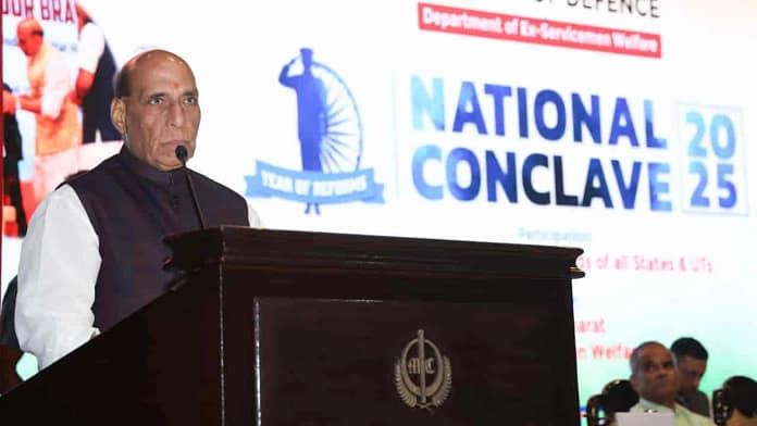 Ex-Servicemen Welfare- Rajnath Singh calls veterans a national asset at National Conclave 2025 Ex-Servicemen Welfare- Rajnath Singh calls veterans a national asset at National Conclave 2025