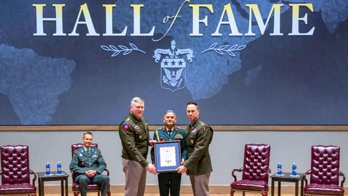 Gen Upendra Dwivedi US visit-COAS inducted into USAWC International Hall of Fame Gen Upendra Dwivedi US visit-COAS inducted into USAWC International Hall of Fame