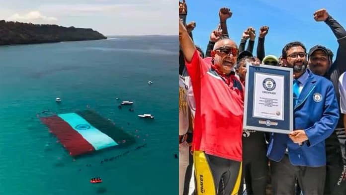 Largest Underwater Indian Flag Largest Underwater Indian Flag