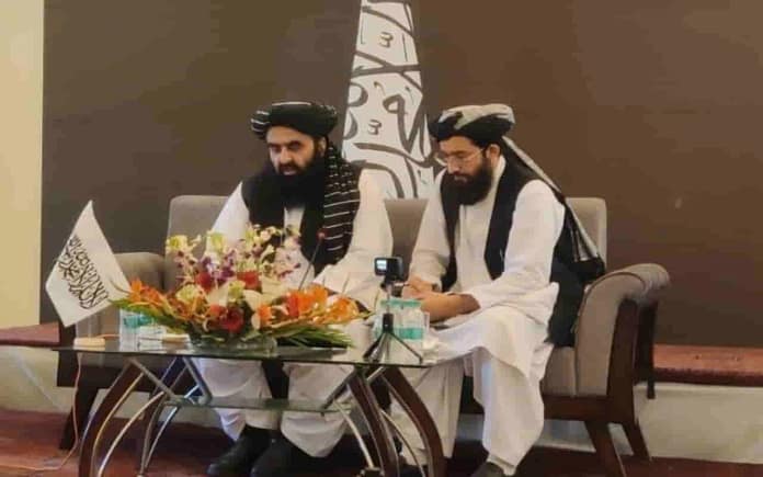 FM Amir Khan Muttaqi Presser FM Amir Khan Muttaqi Presser: Some elements in Pakistan want tension, our flag symbolizes Jihad, says Afghan Foreign Minister