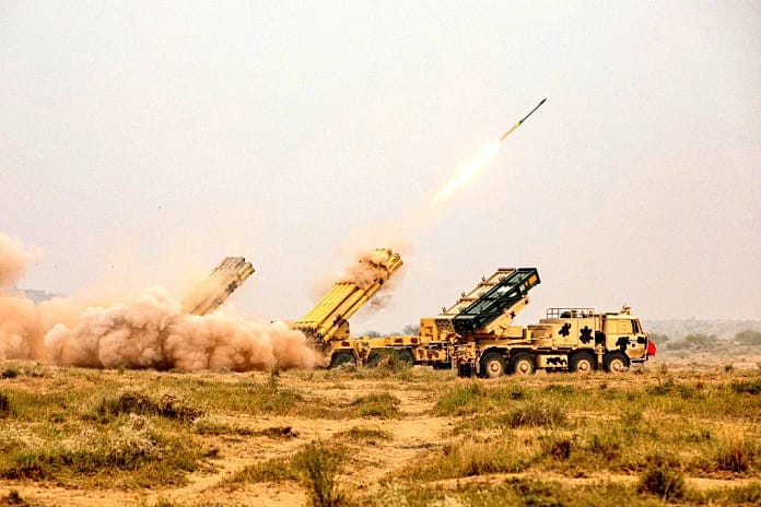Pinaka MBRL- Pinaka multi-barrel rocket launcher system Pinaka MBRL- Pinaka multi-barrel rocket launcher system