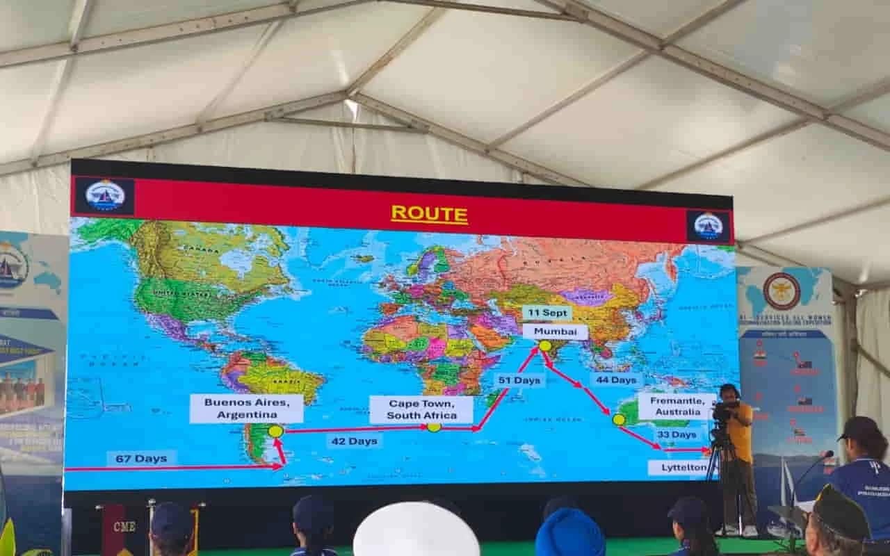 Samudra Pradakshina: Raksha Mantri Flags Off First Tri-Service All-Women Sailing Expedition from Mumbai