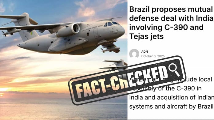 Brazil-India Defence Deal C-390 Millenium Brazil-India Defence Deal C-390 Millenium